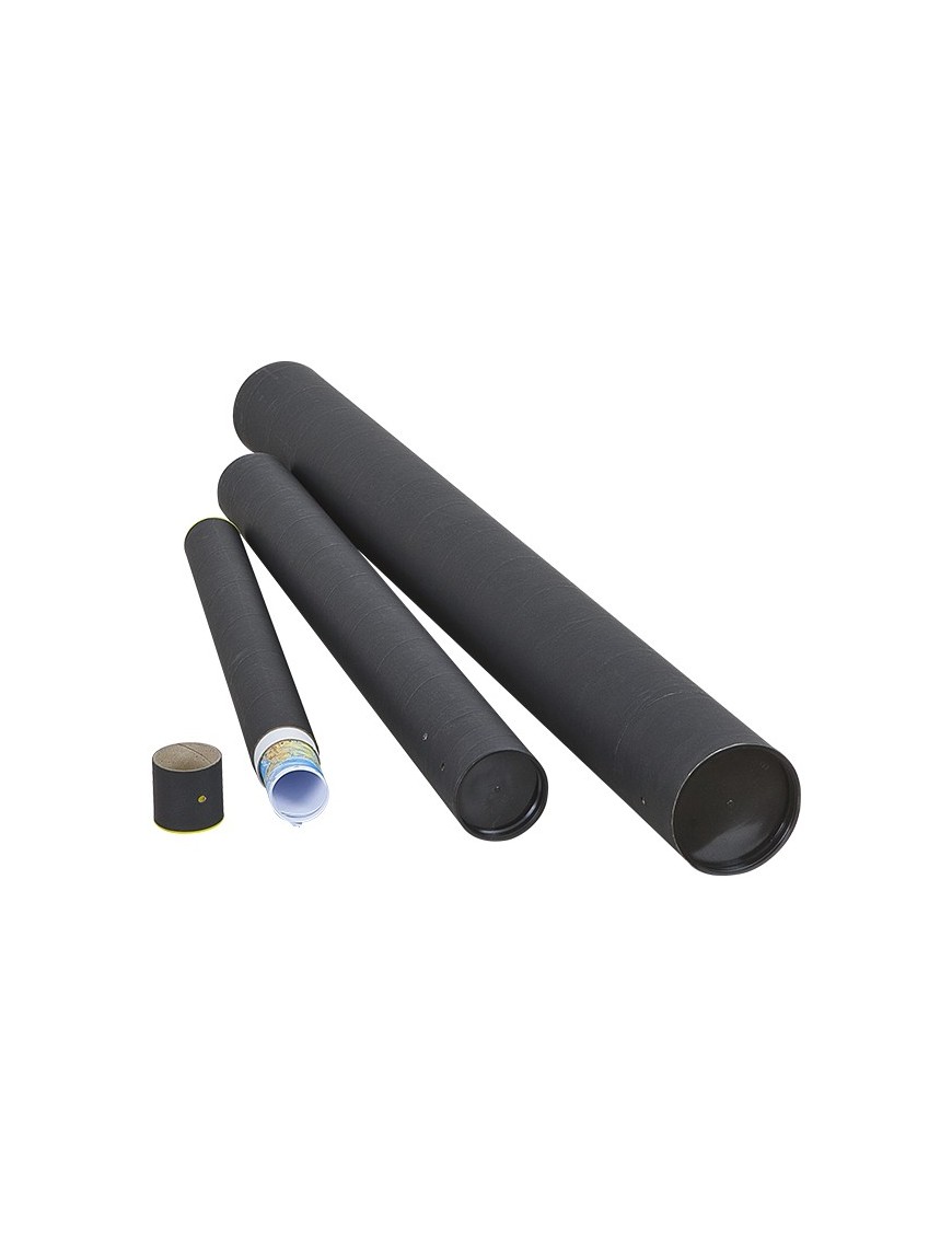 5 Tubi In Cartone Con Tappo - Per Spedizioni, Diametro 7cm, Altezza 50cm, Bianchi