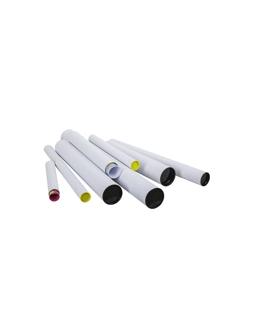 Tubi In Cartone Per Spedizioni - 10 Pezzi, Dimensioni ALT70x10cm, Diametro Bianco, Con Tappo In Plastica - Foto 6