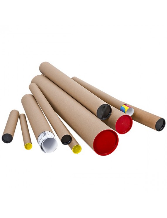 Tubi Per Spedire Stampe Tubi In Kraft Per Spedizione Poster - Diametro 4 Pollici, Lunghezza 30 Pollici, Con Tappi Di Plastica Inclusi Tubi Spedizione Poster Kraft - Foto 3