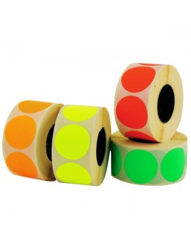 Etichette bollino colori fluo