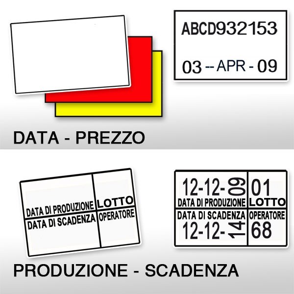 Etichette per PRINTEX-Z 2 linee di stampa