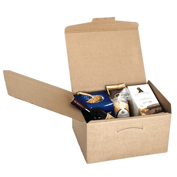 10 Scatole Regalo Grandi Con Finestra 25x18x13 Cm - Kraft Con Manico