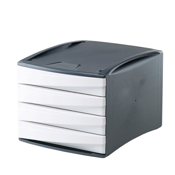 Mini cassettiera da scrivania in plastica
