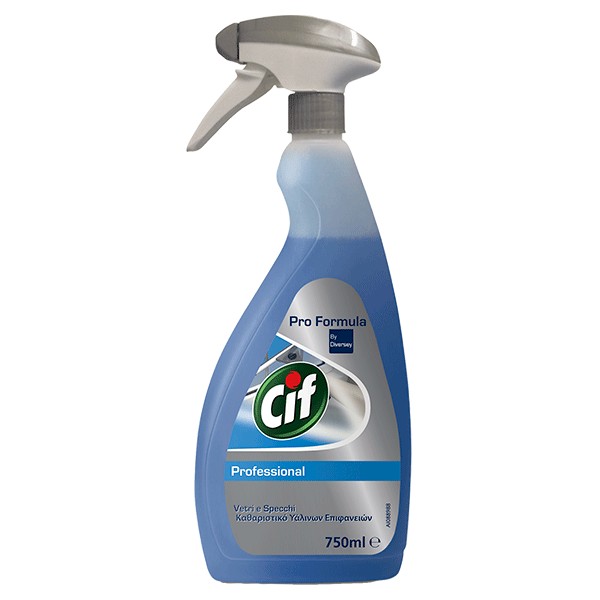 CIF Spray vetri e specchi professionale - Flacone -litri- 0.75 - 