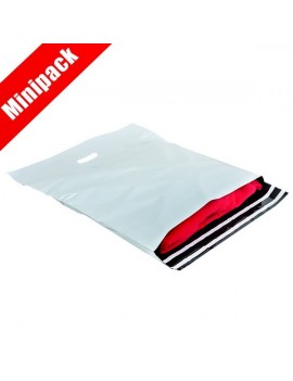 Minipack buste in plastica doppia chiusura adesiva e maniglia