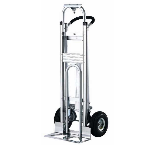 Carrello in alluminio professionale con pianale - Lunghezza -cm- 54 - H -cm- 138 - Peso -kg- 19 - 