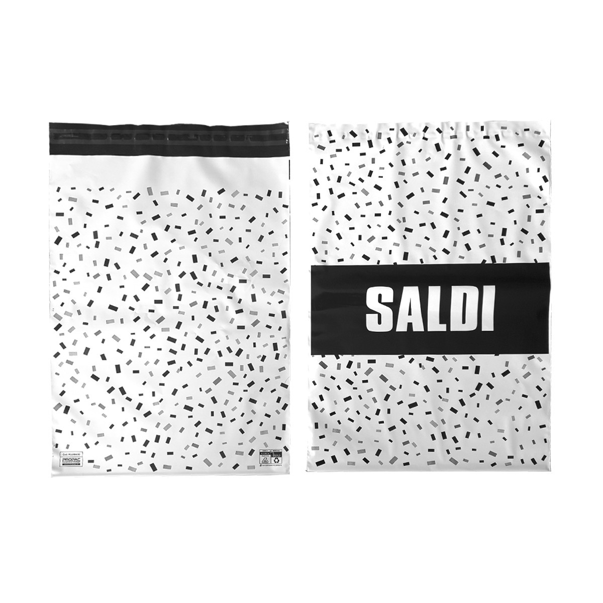 Busta in plastica con stampa Saldi altezza 35 cm apertura 27,5 cm confezione 200 pezzi