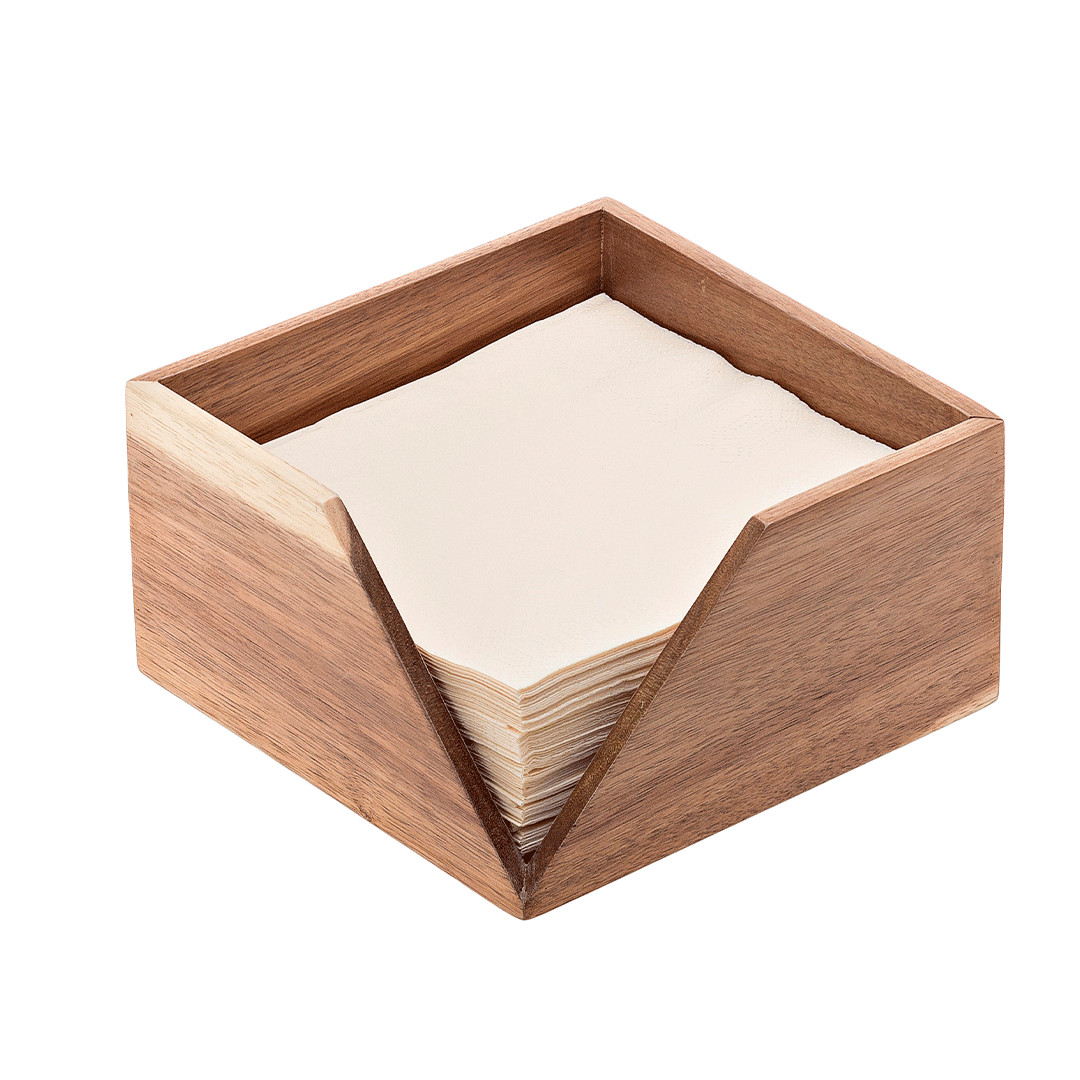 Portatovaglioli in legno 18,6 x 18,6 x 10 cm