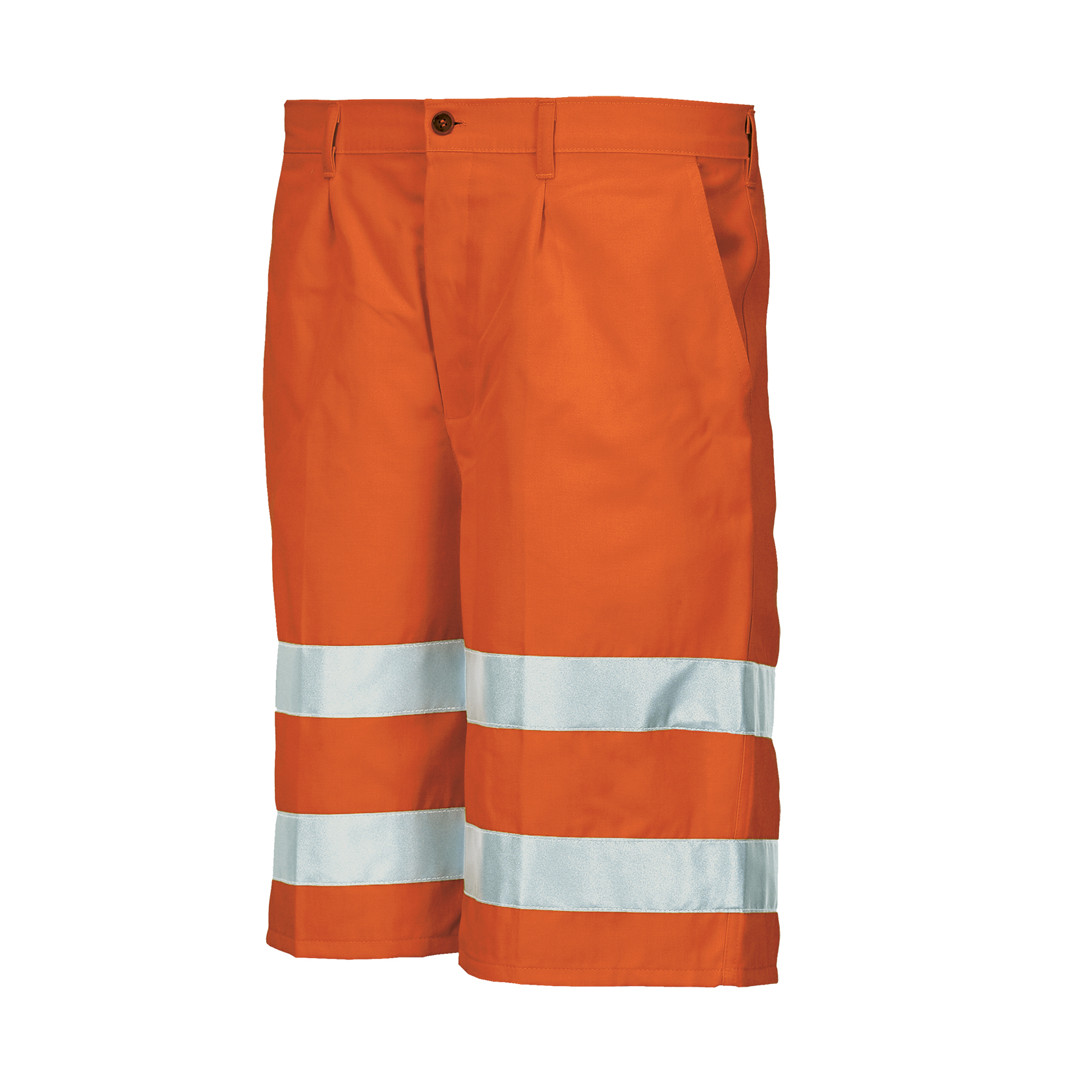 Pantaloni corti alta visibilità Issa - Colore arancione - Categoria DPI II - Taglia XXL - 
