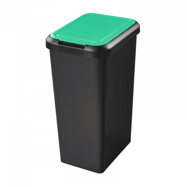 Pattumiera con coperchio touch e lift raccolta differenziata coperchio verde