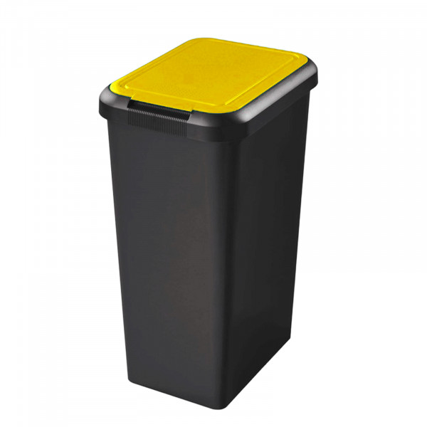 Pattumiera con coperchio touch e lift raccolta differenziata coperchio giallo