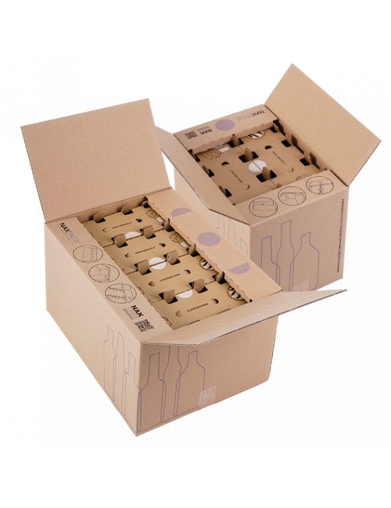 Modelli Delle Scatole Di Cartone Ondulate Marroni In Bianco Immagine - Foto 4