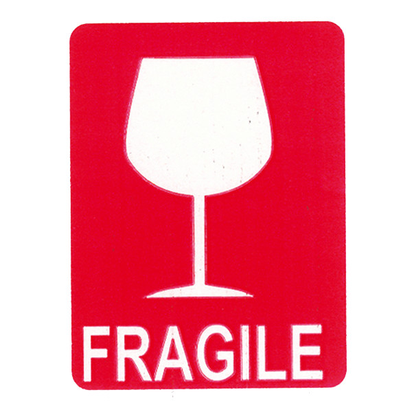Etichette di segnalazione 40x30 mm - scritta: fragile