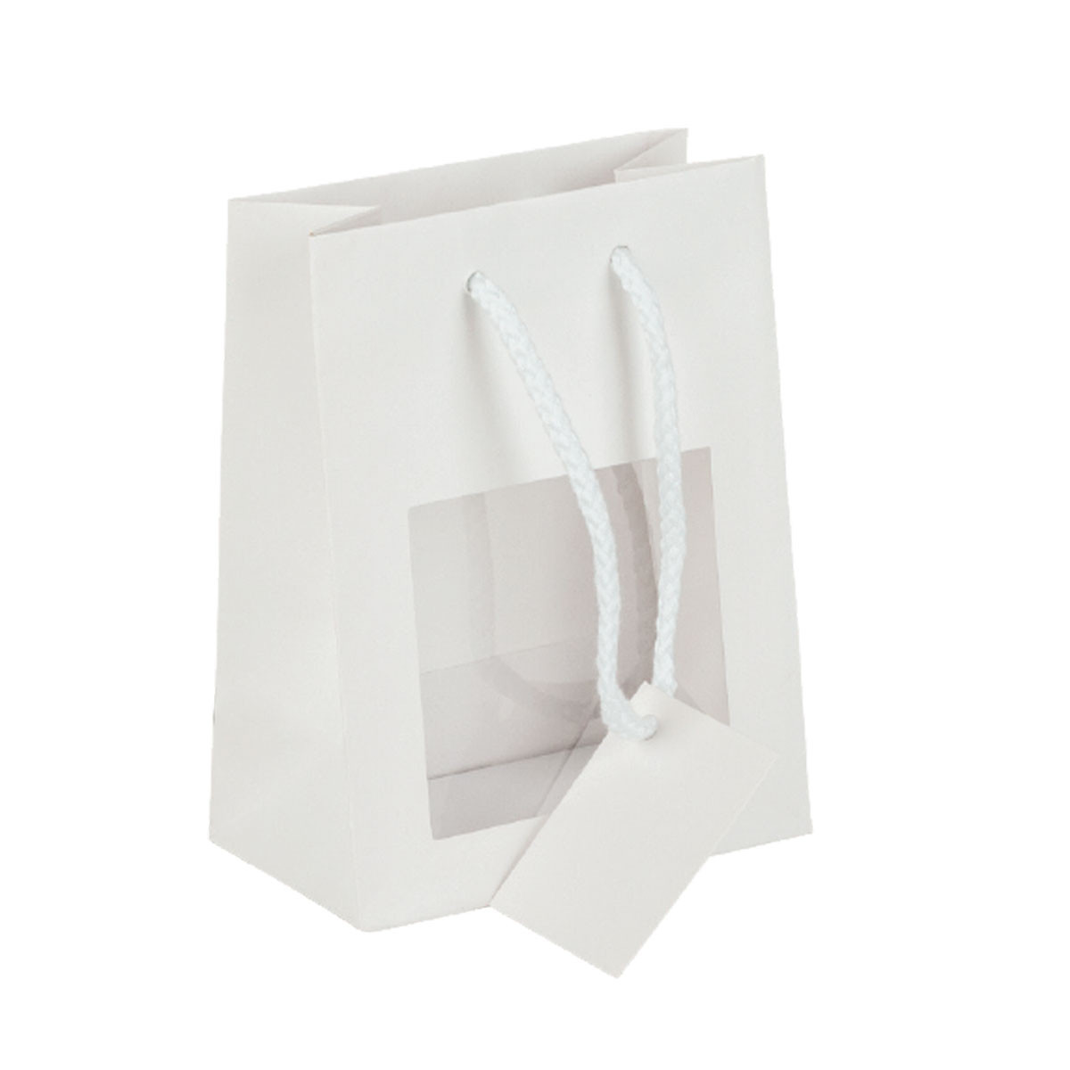 Mini shopper lusso con finestra - Lunghezza -cm- 11.4 - H -cm- 14.6 - Soffietto -cm- 6.4 - 