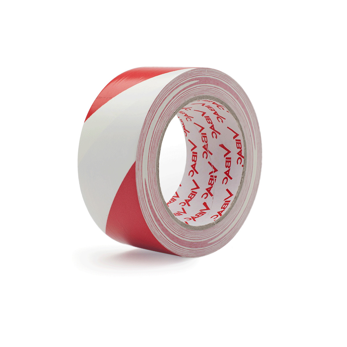 Nastro adesivo segnaletico economico colore bianco/rosso lunghezza 50 m