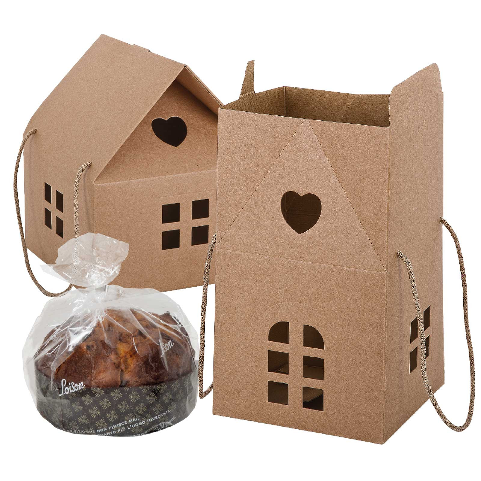 Scatola regalo casetta avana