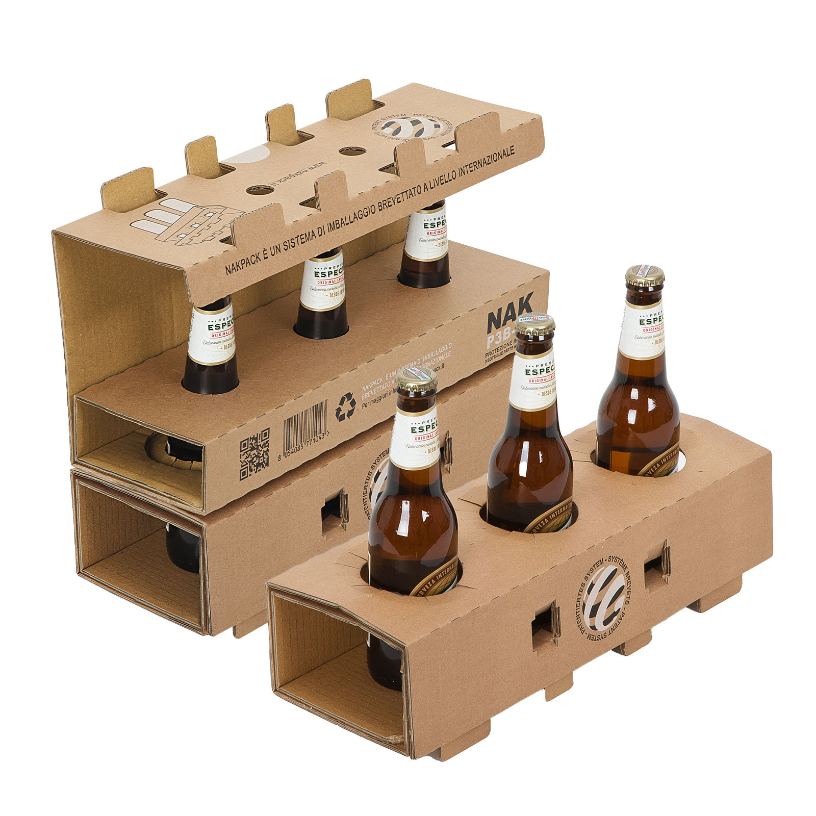 Scatole di protezione per spedizione di bottiglie di birra e bibite