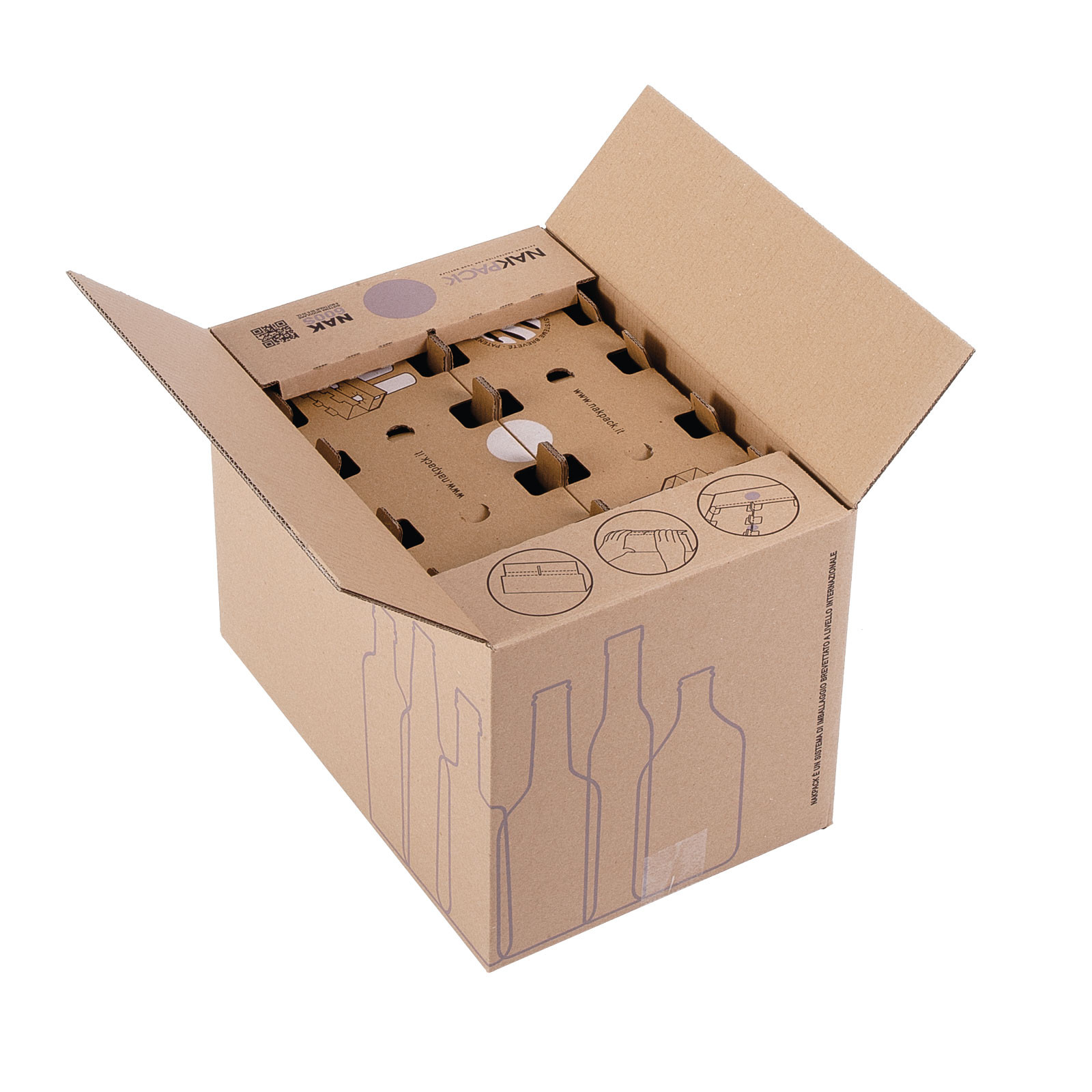 Scatole di protezione per spedizione di bottiglie di birra e bibite