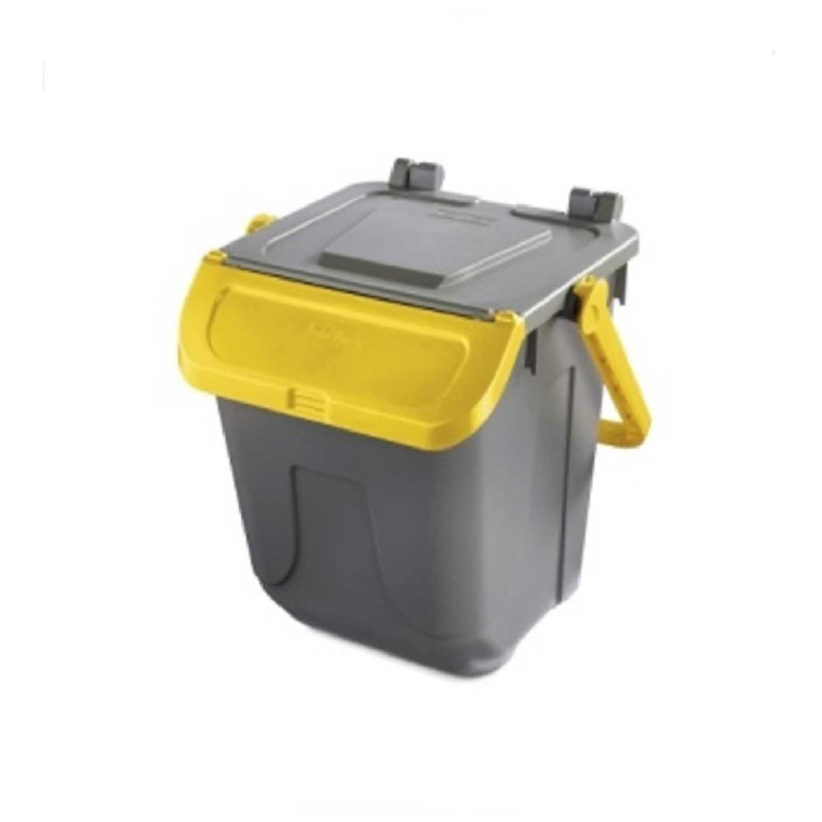 Pattumiera diffenziata salvaspazio 35 L giallo 52x36,5x37 cm