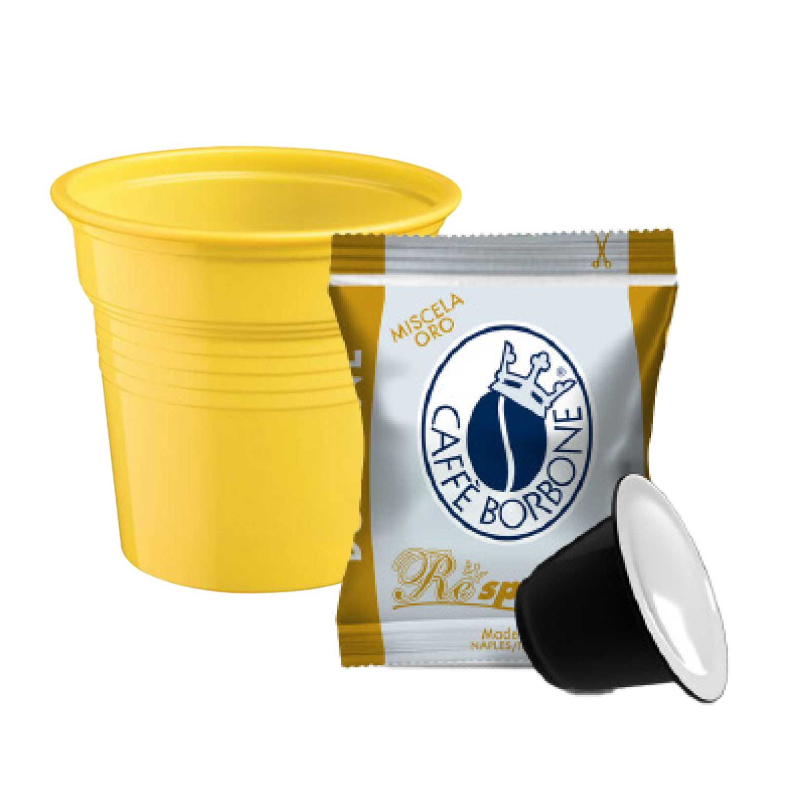 Kit caffè Borbone Oro con bicchieri
