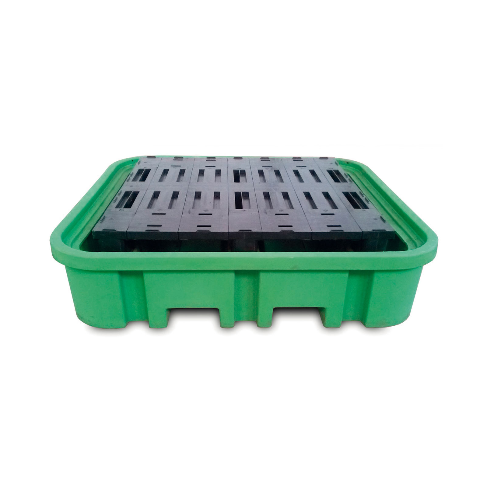 Vasca di raccolta multiuso con pallet su supporti