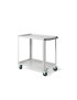 Carrello small per magazzino con piano in acciaio