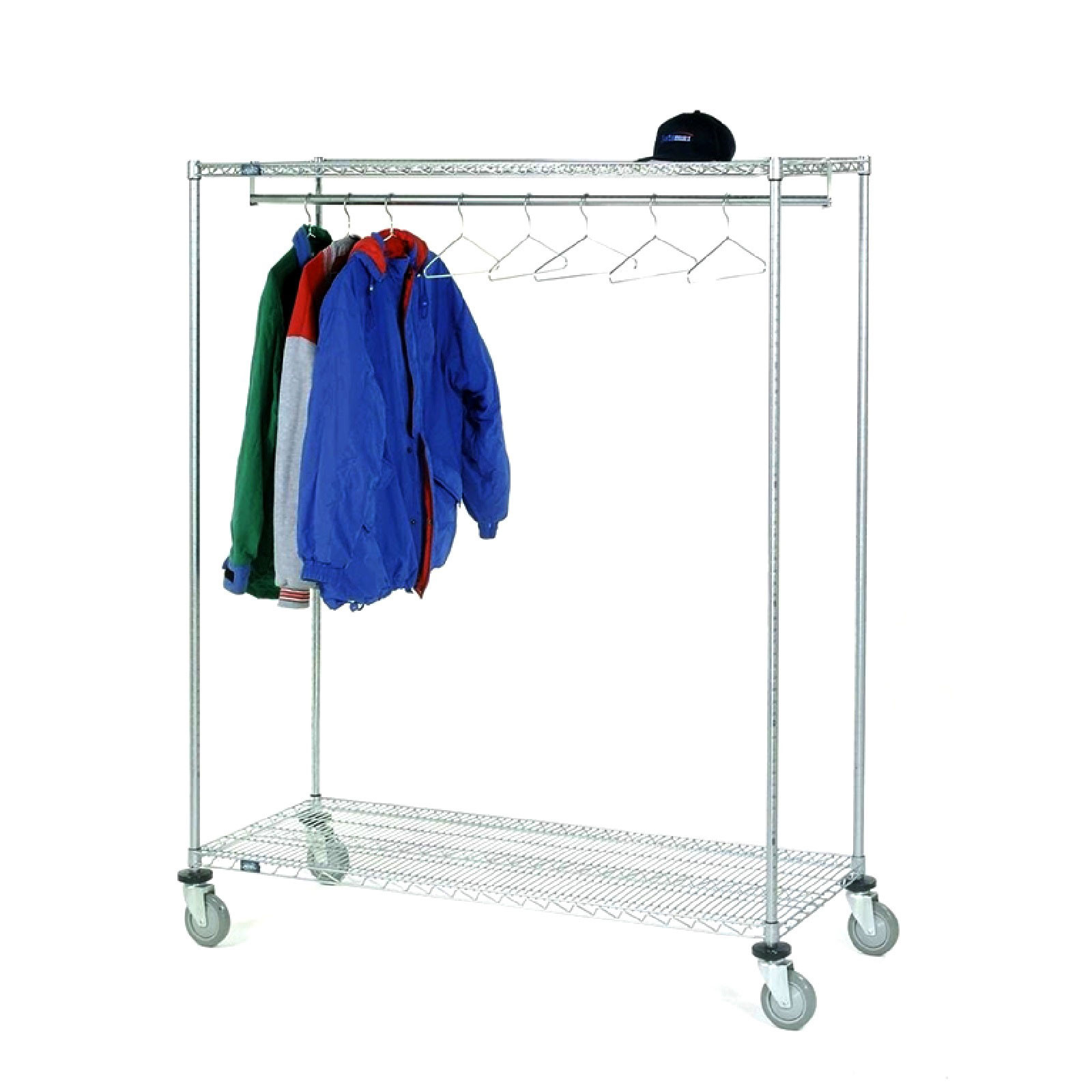 Carrello porta abiti cromato