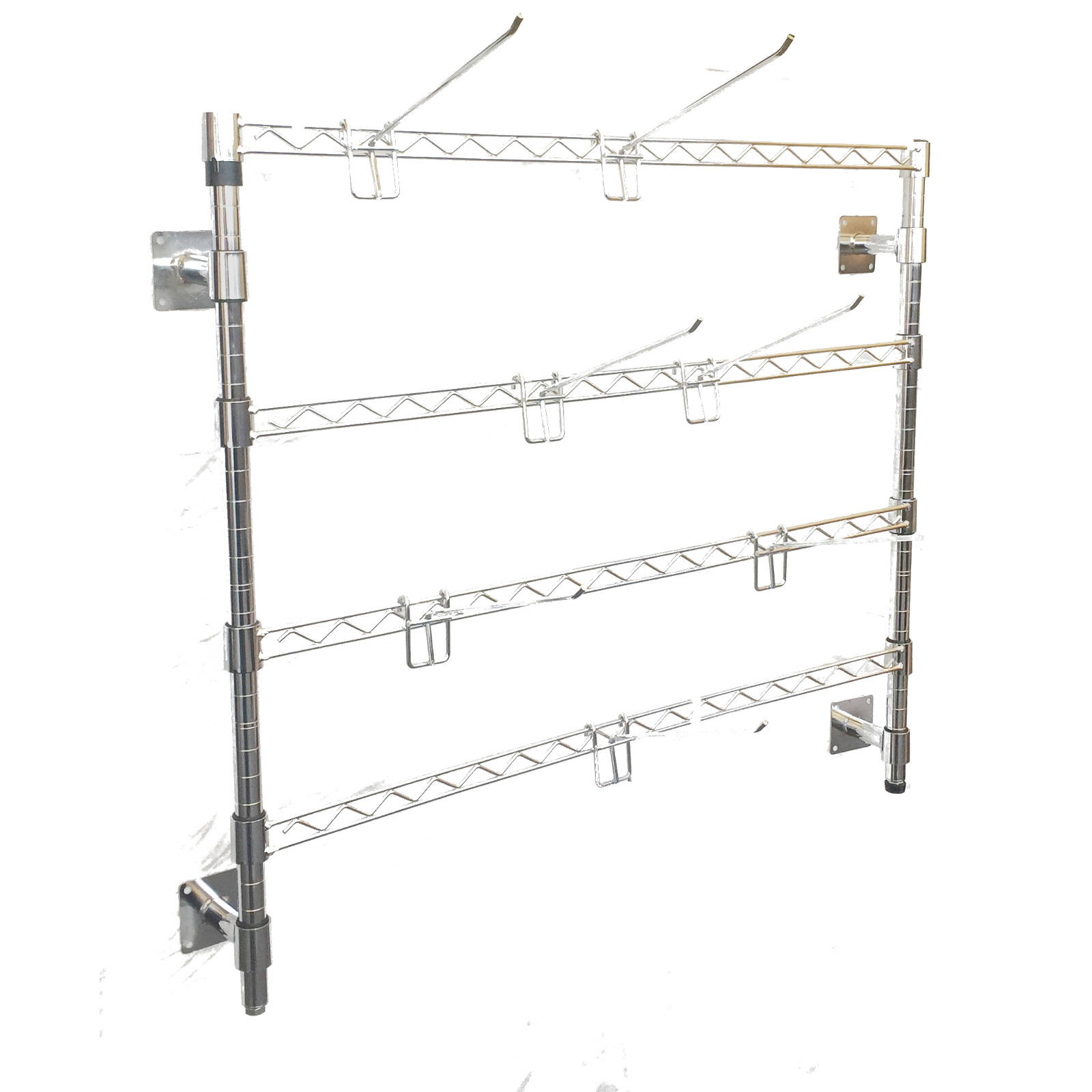 Espositore in acciaio da parete