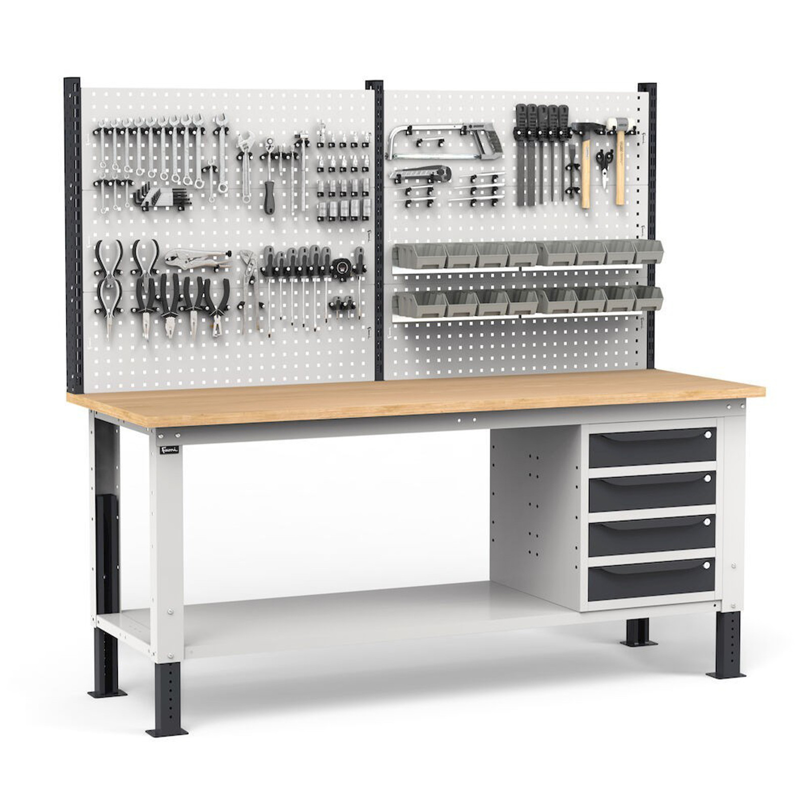 Banco da lavoro completo regolabile in altezza Work Up