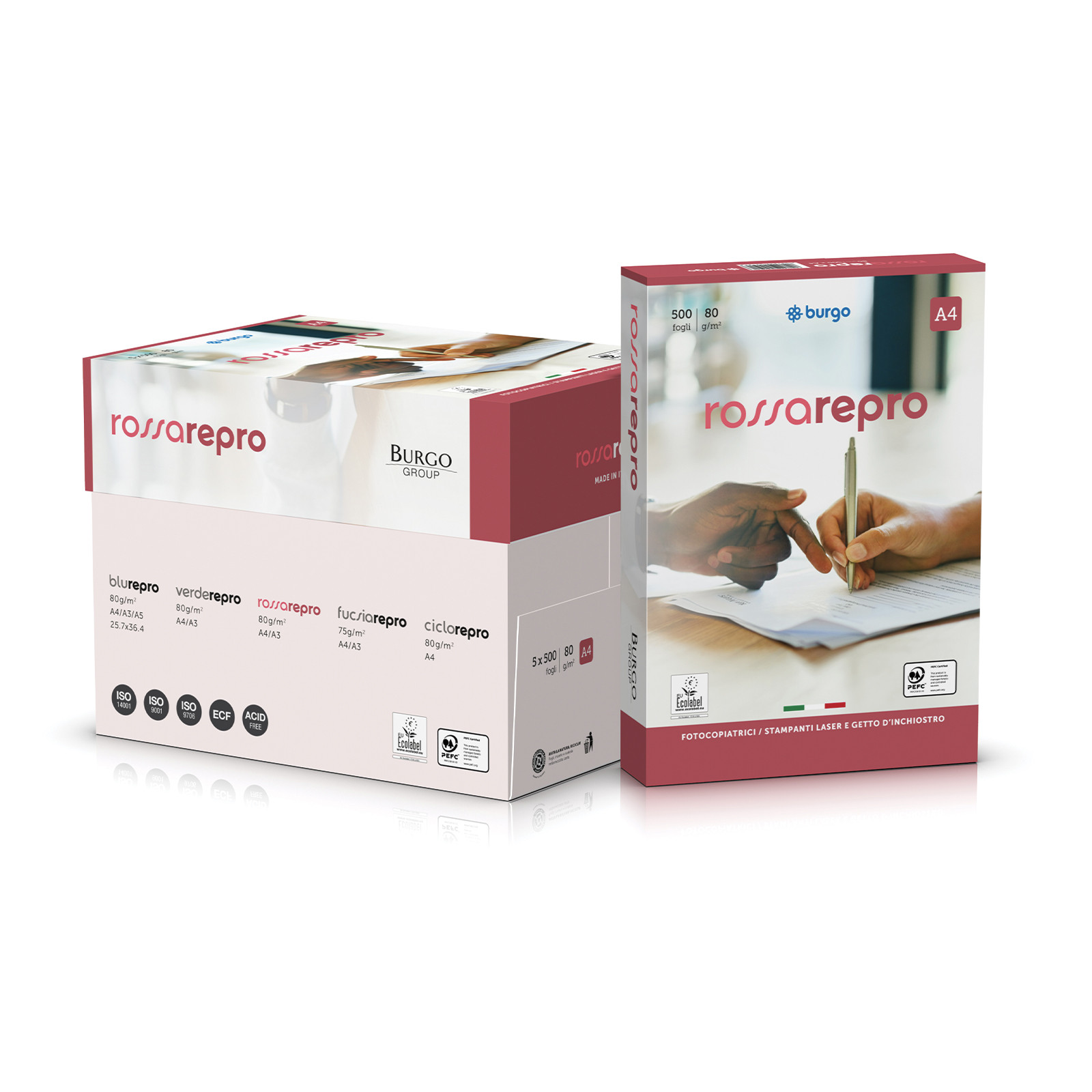 Carta per fotocopie Burgo rossa