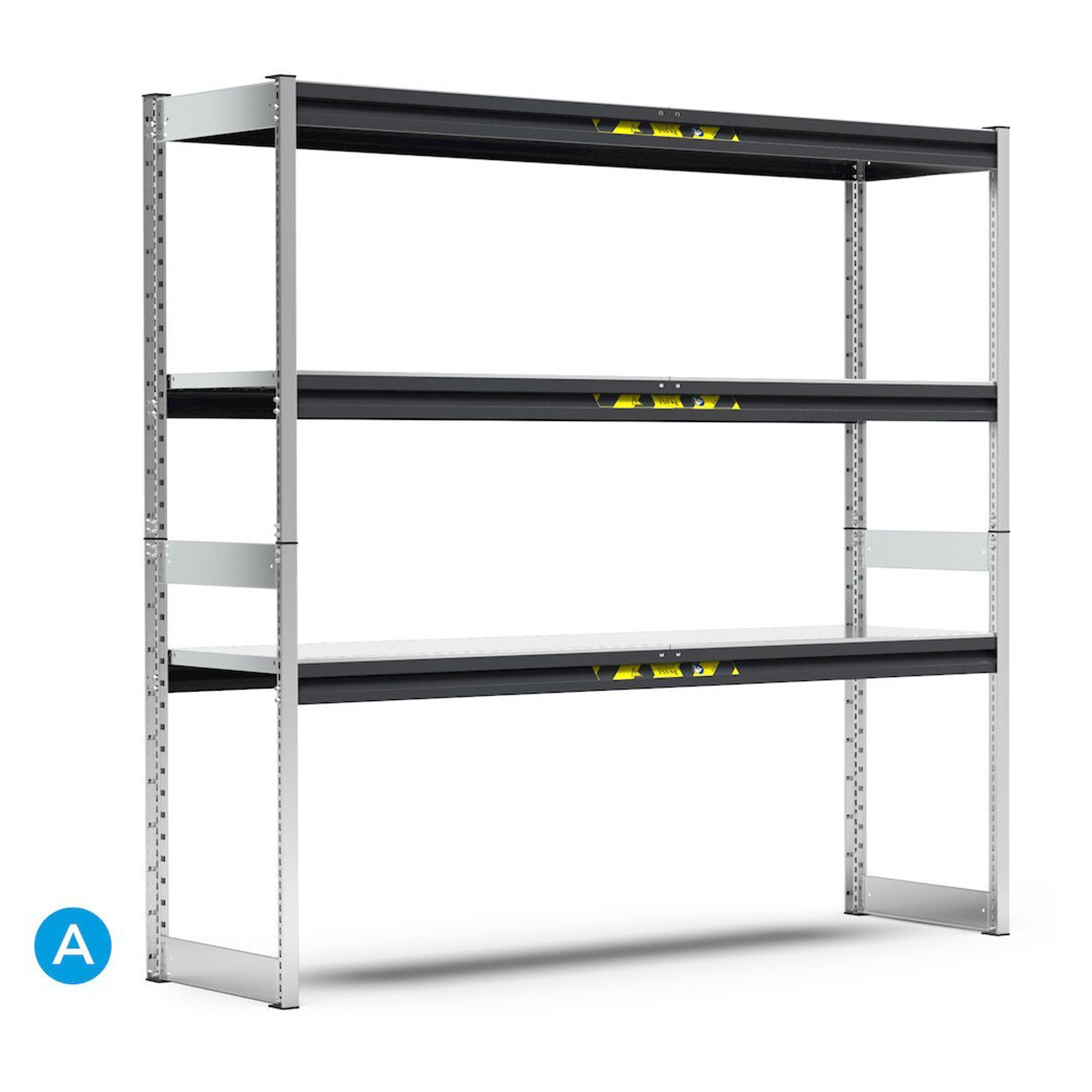 Scaffalatura a campata larga modulabile