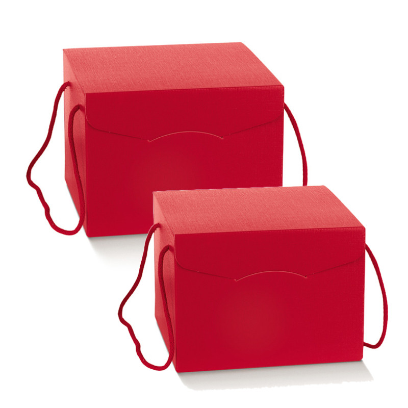 Scatola segreto rossa con cordini
