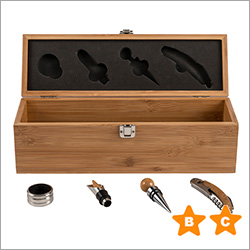 Set da vino in bambù 